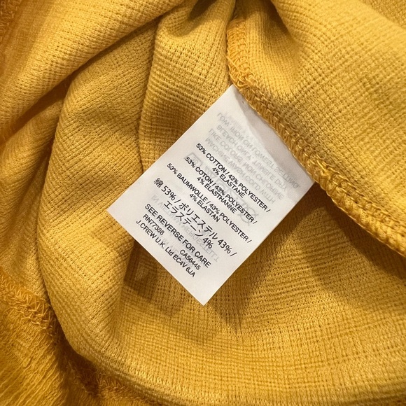 NWOT Madewell Mustard yellow sleeveless crop top button up front and tie waist - Picture 6 of 6